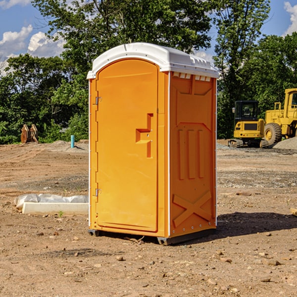 how often are the porta potties cleaned and serviced during a rental period in Kinder